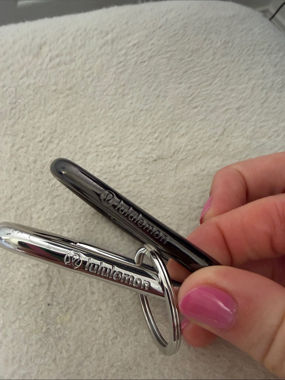 lululemon athletica Dual Metal Grooming Keychain Tools - Silver & Black bundle